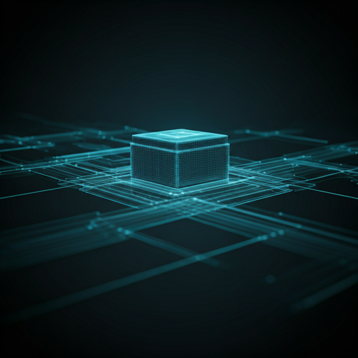 Abstract wireframe data flow diagram
